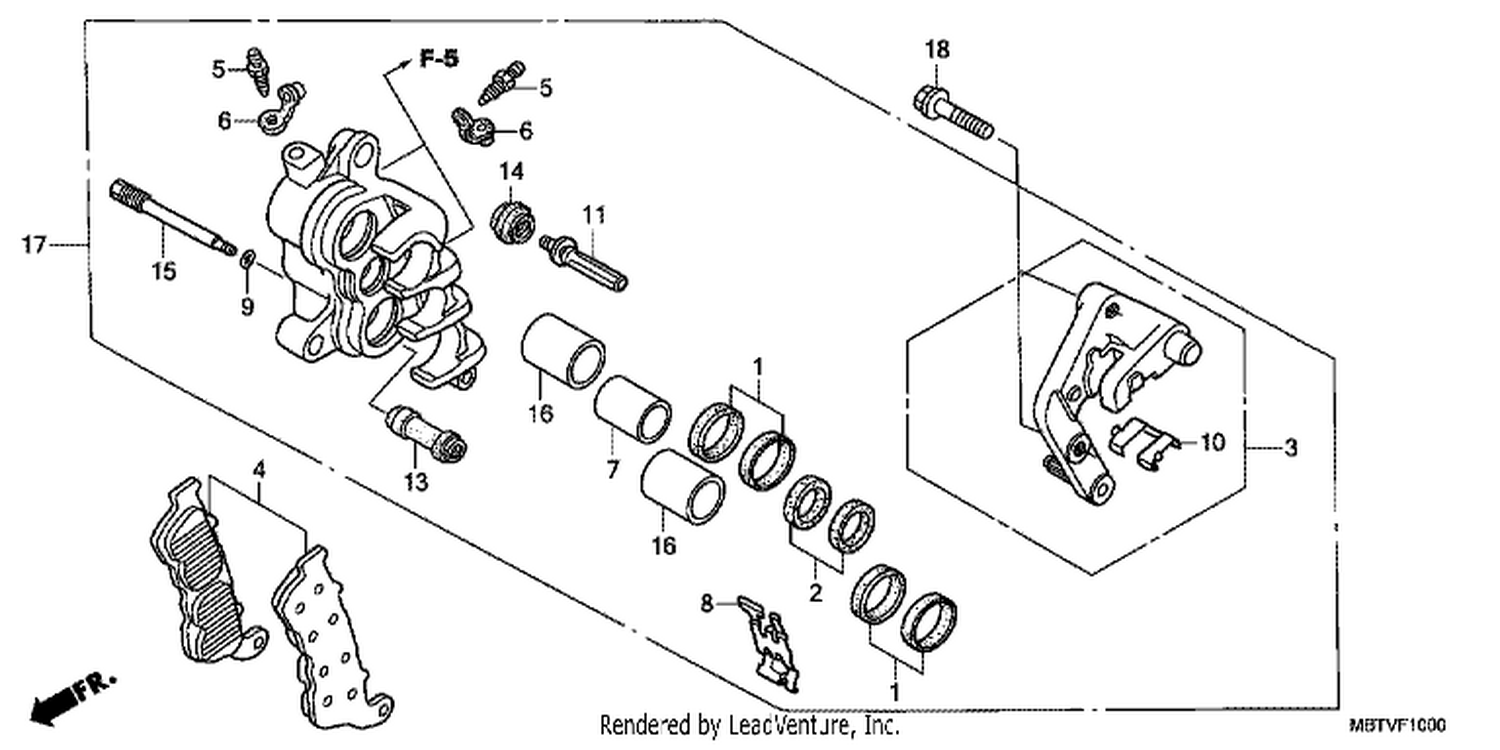  FRONT BRAKE CALIPER (R.) (XL1000V)
