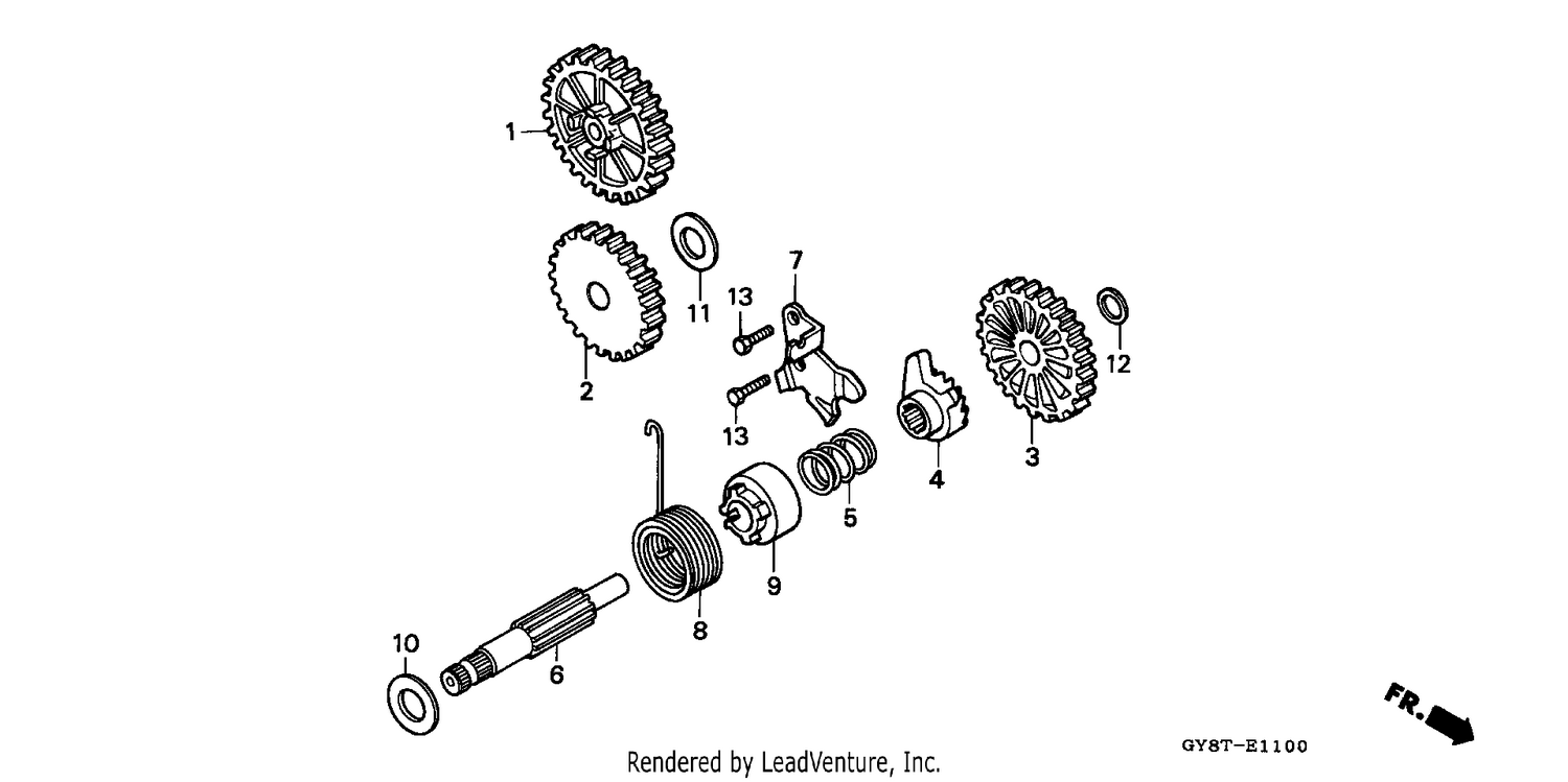 KICK STARTER SPINDLE
