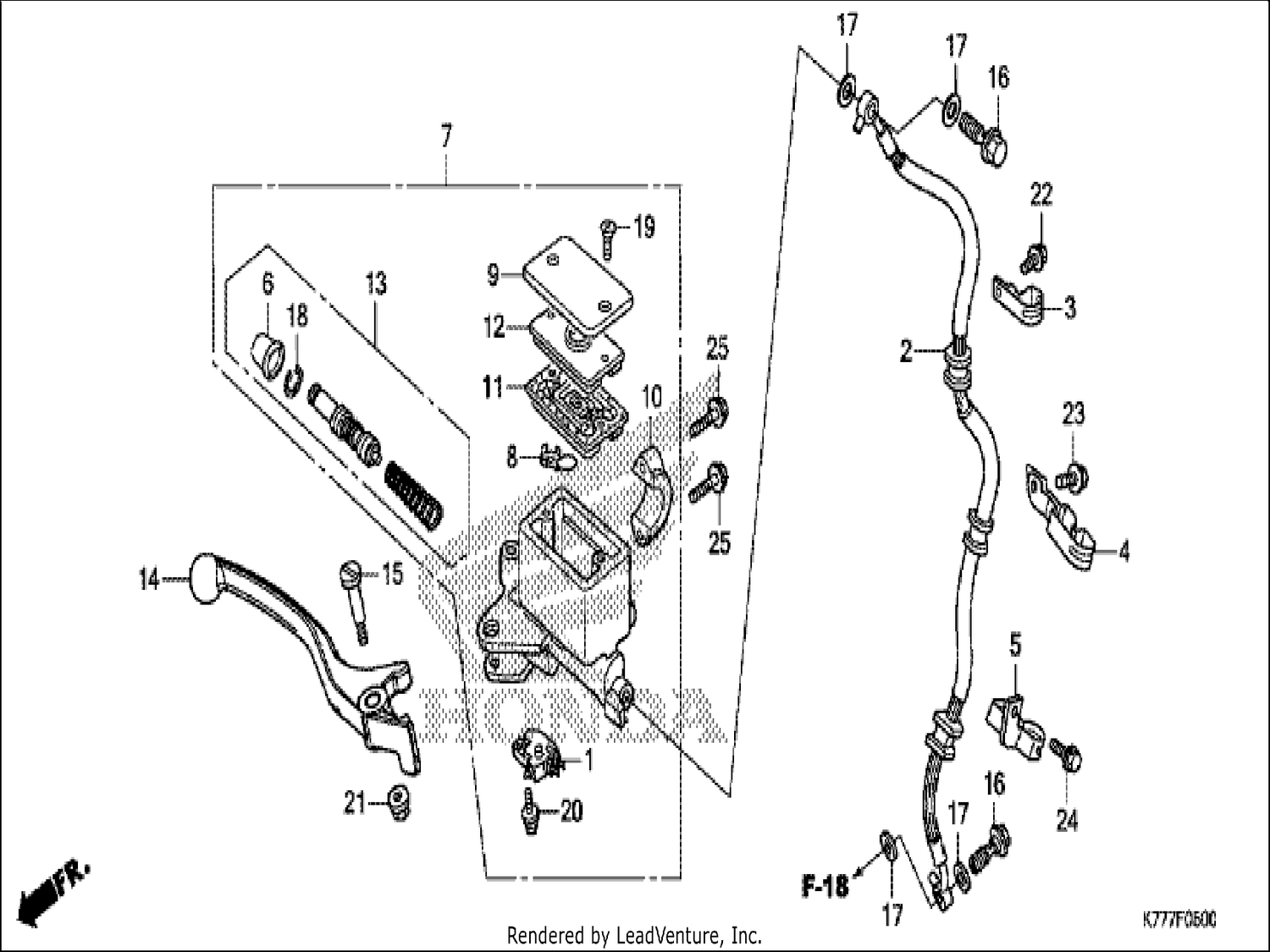  FRONT BRAKE MASTER CYLINDER (SH125D)