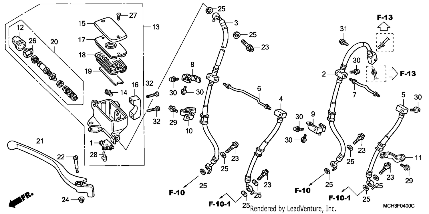 FR. BRAKE MASTER CYLINDER