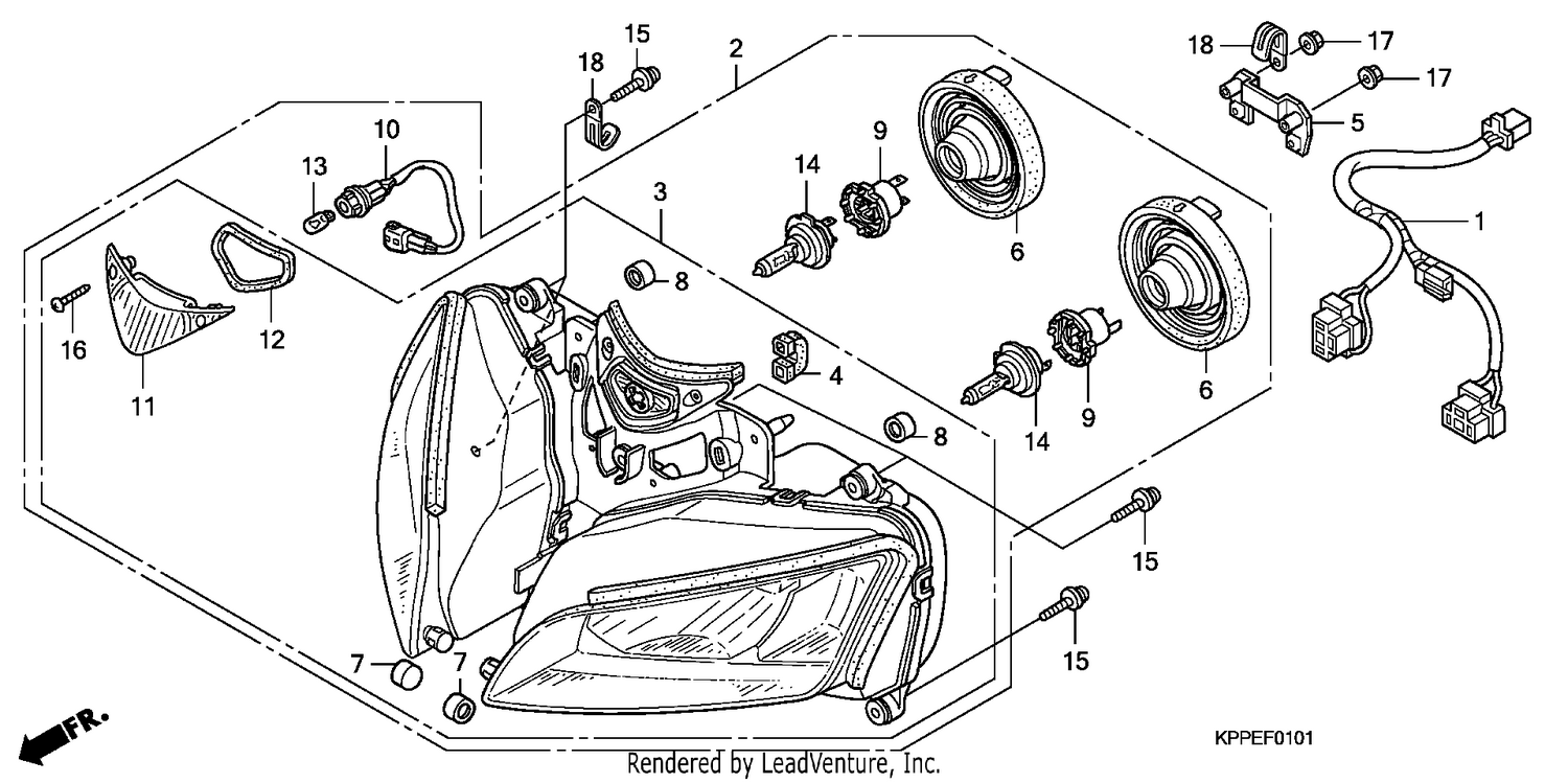 HEADLIGHT (CBR125RW7/RW9/RWA)