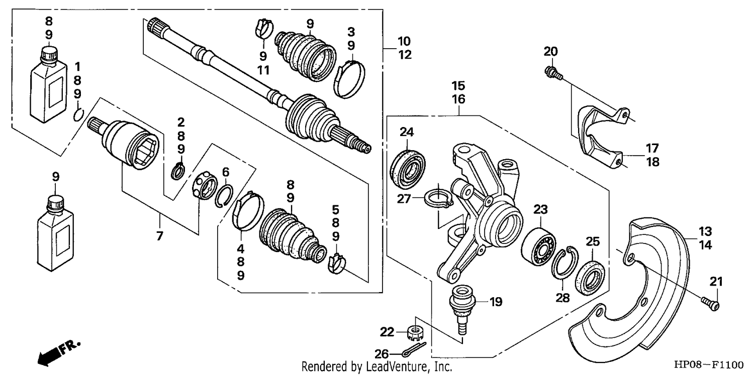 KNUCKLE (TRX500FE/FM)