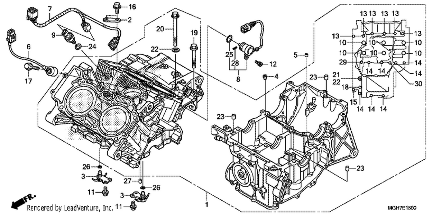  CRANKCASE (VFR1200X/ XA/ XL)
