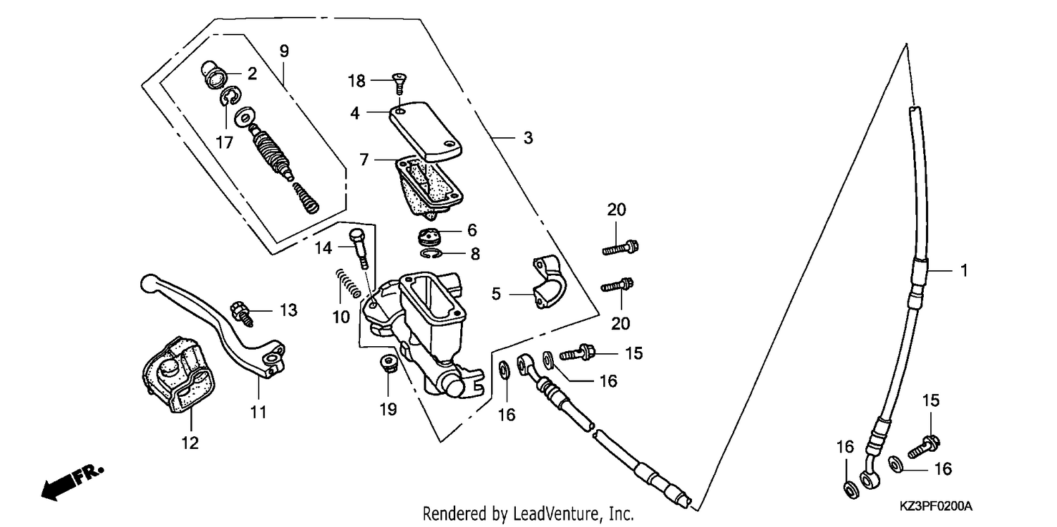 FR. BRAKE MASTER CYLINDER