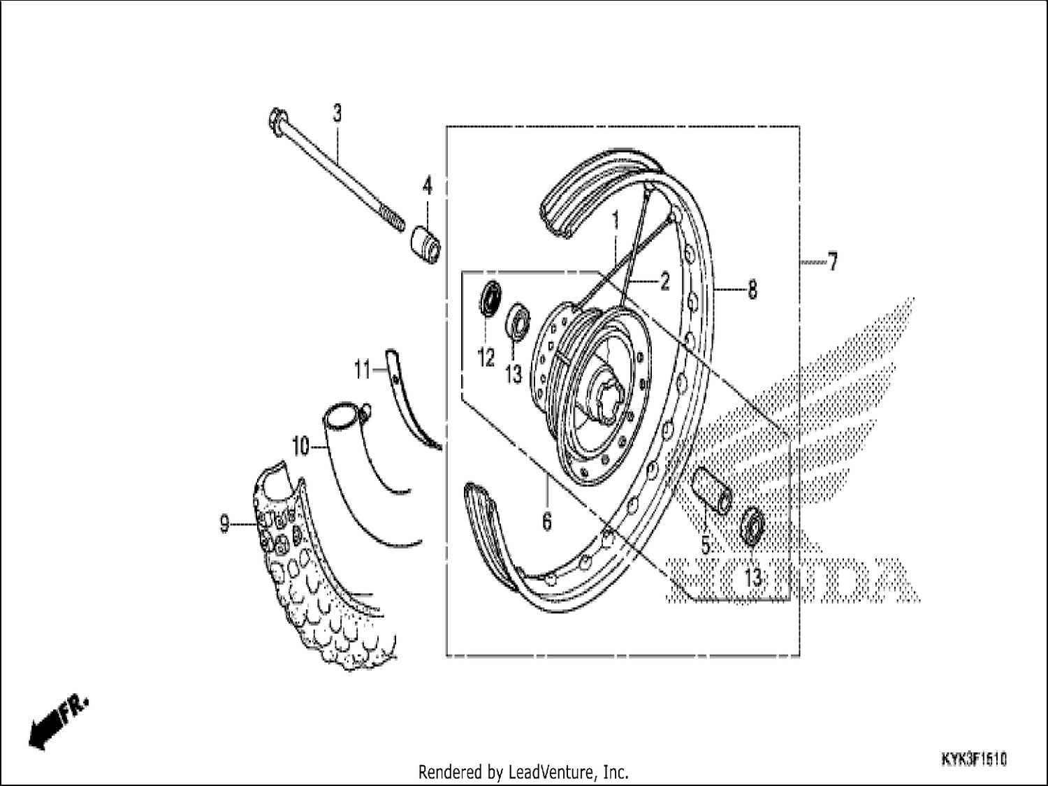  10 FRONT WHEEL
