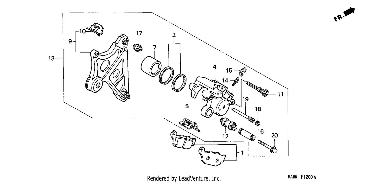 REAR BRAKE CALIPER