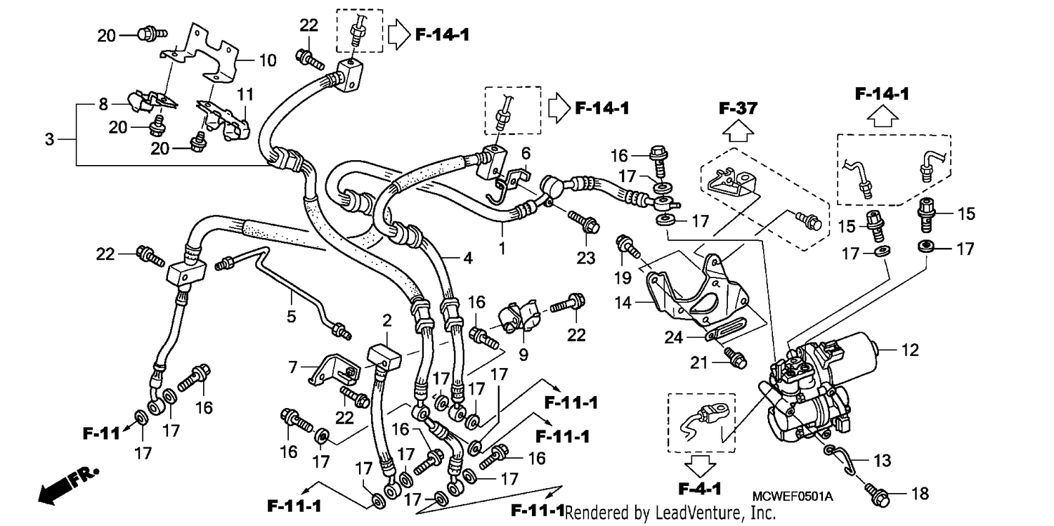 FRONT BRAKE HOSE (VFR800A)
