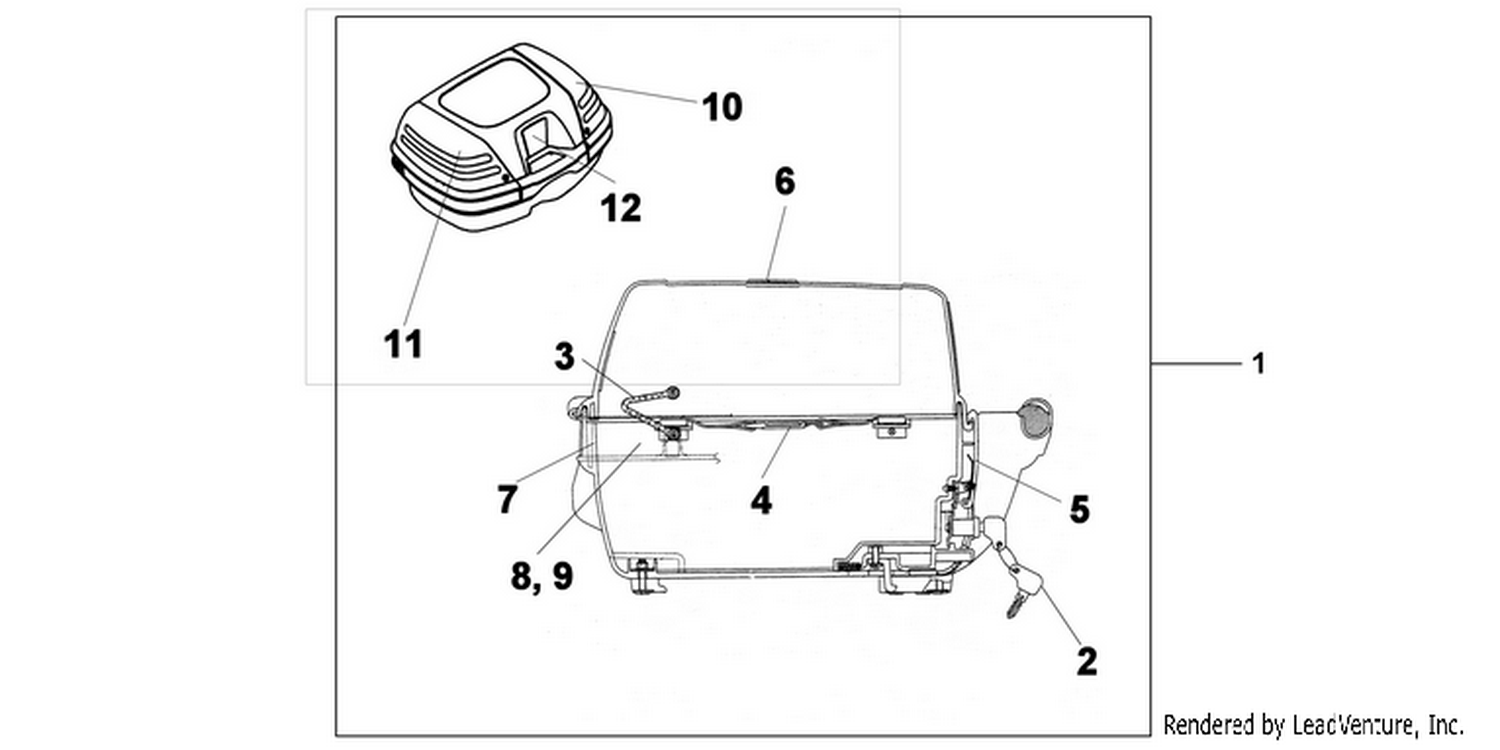  21 TOP BOX 45L UNPAINTED