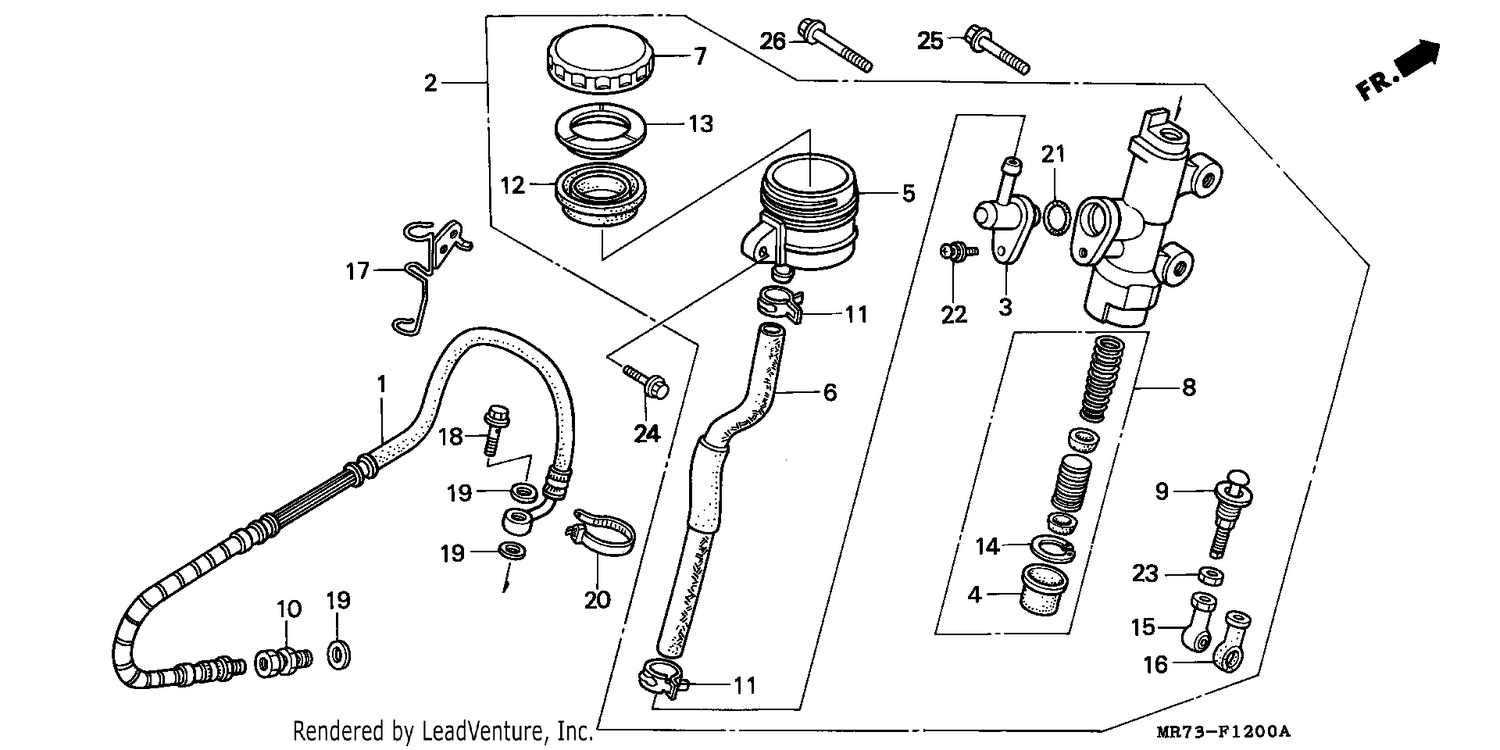 REAR BRAKE MASTER CYLINDER