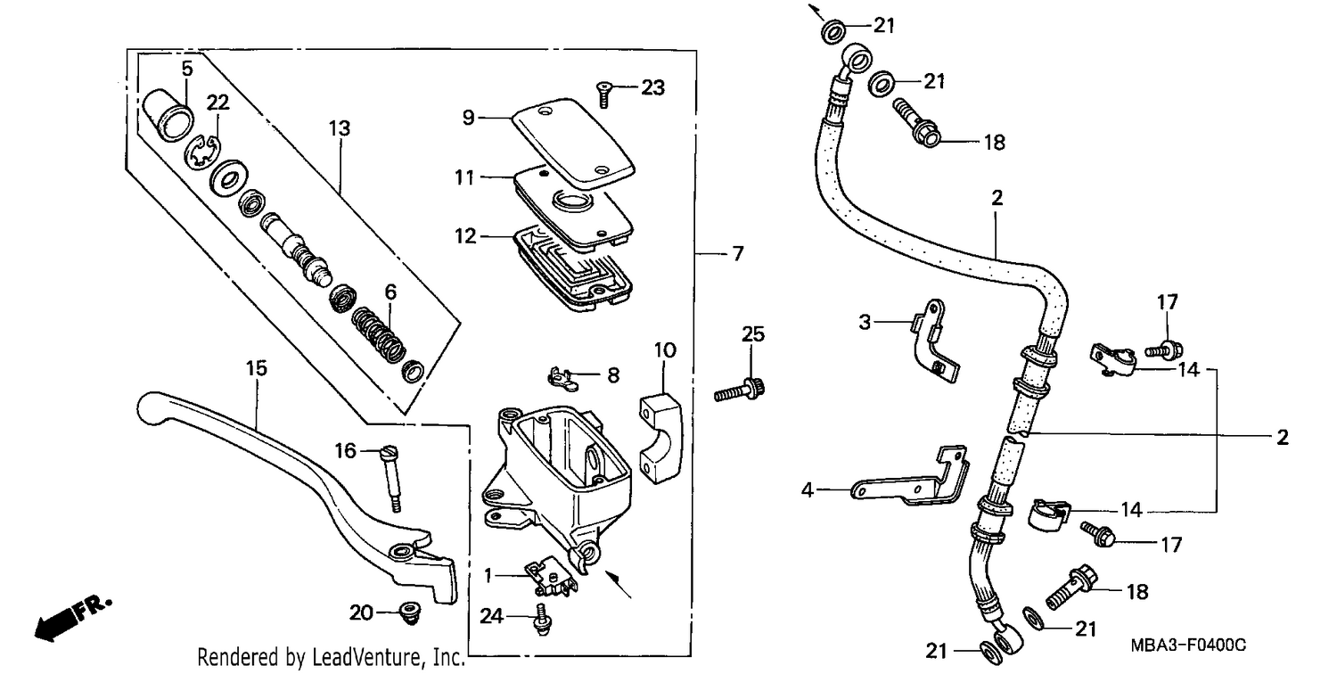 FR. BRAKE MASTER CYLINDER