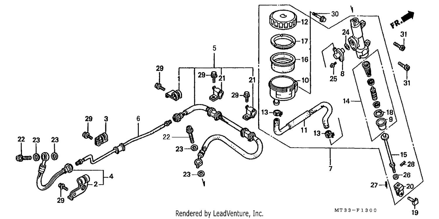 REAR BRAKE MASTER CYLINDER