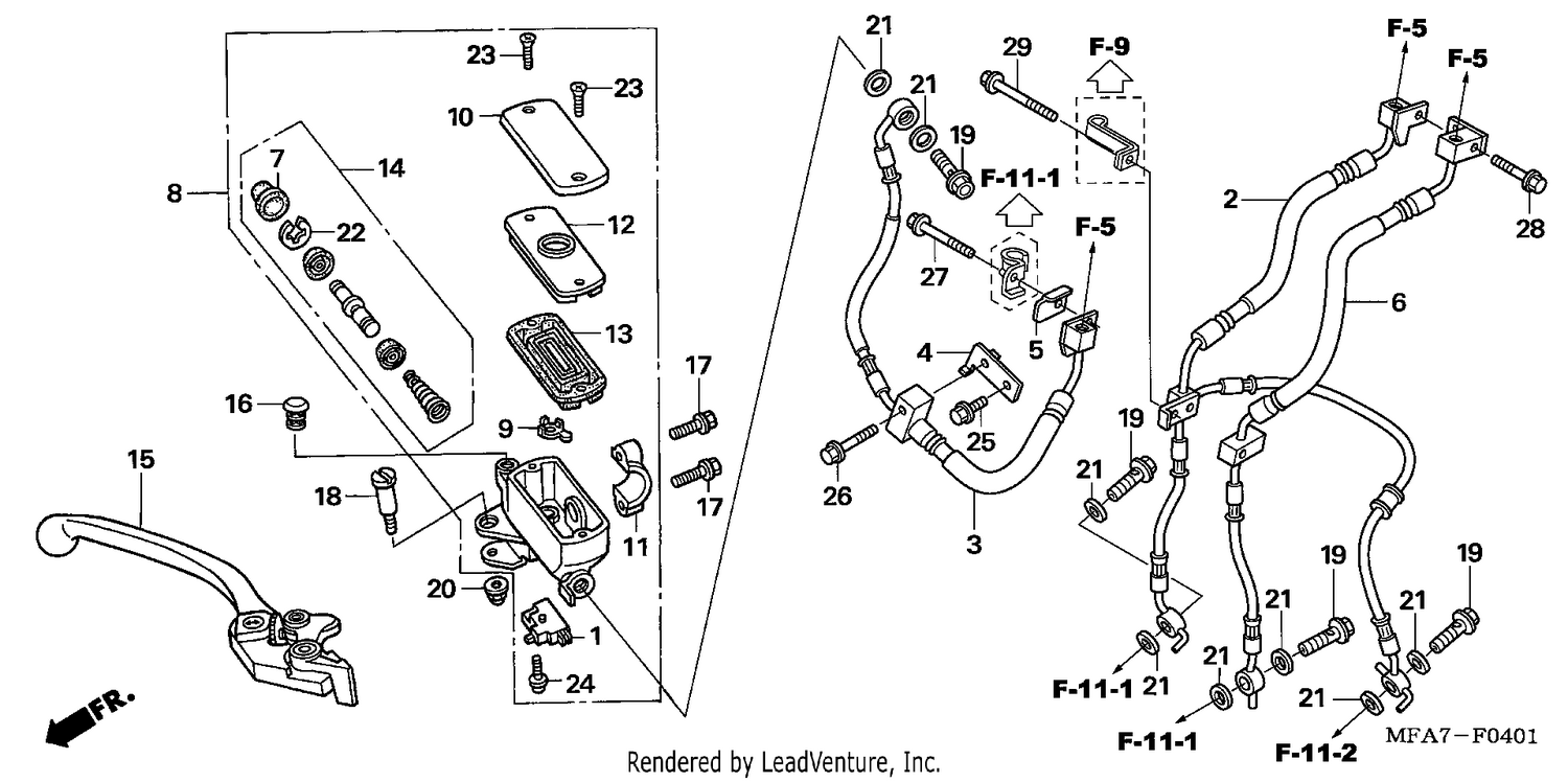 FR. BRAKE MASTER CYLINDER (CBF1000A/T/S)