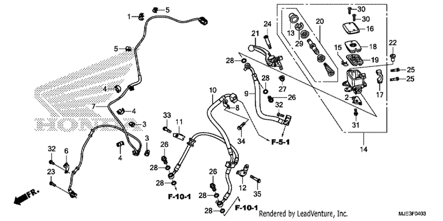  3 FR. BRAKE MASTER CYLI NDER (CBR650FA) (2)