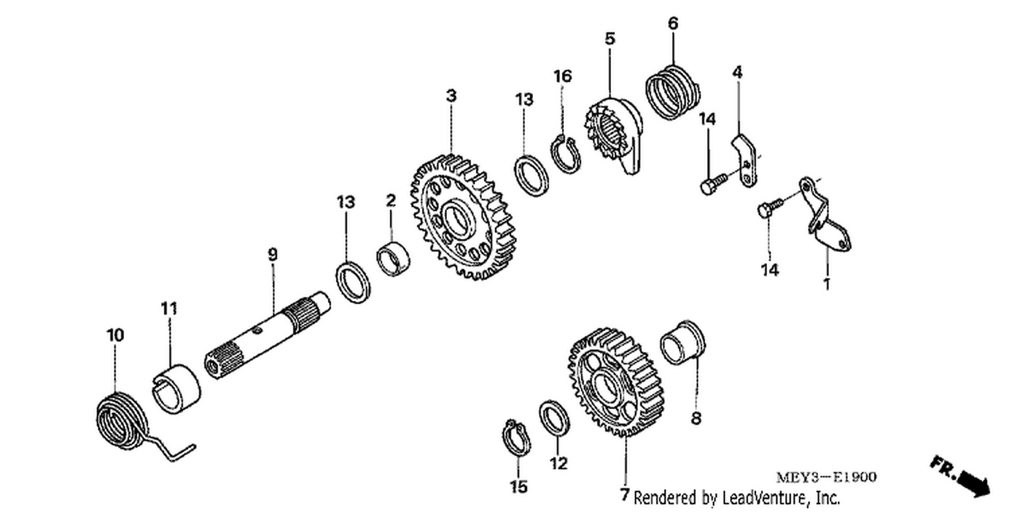  KICK STARTER SPINDLE