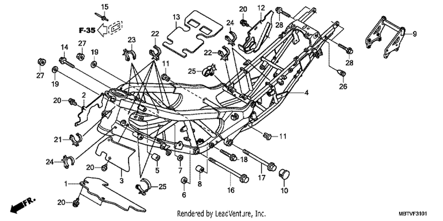  1 FRAME BODY (XL1000VA)