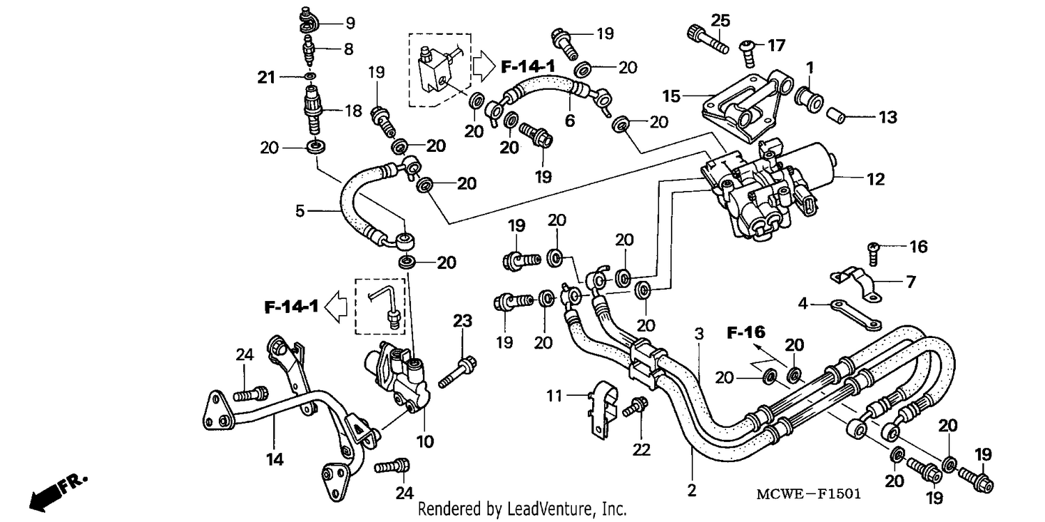 REAR BRAKE HOSE (VFR800A)