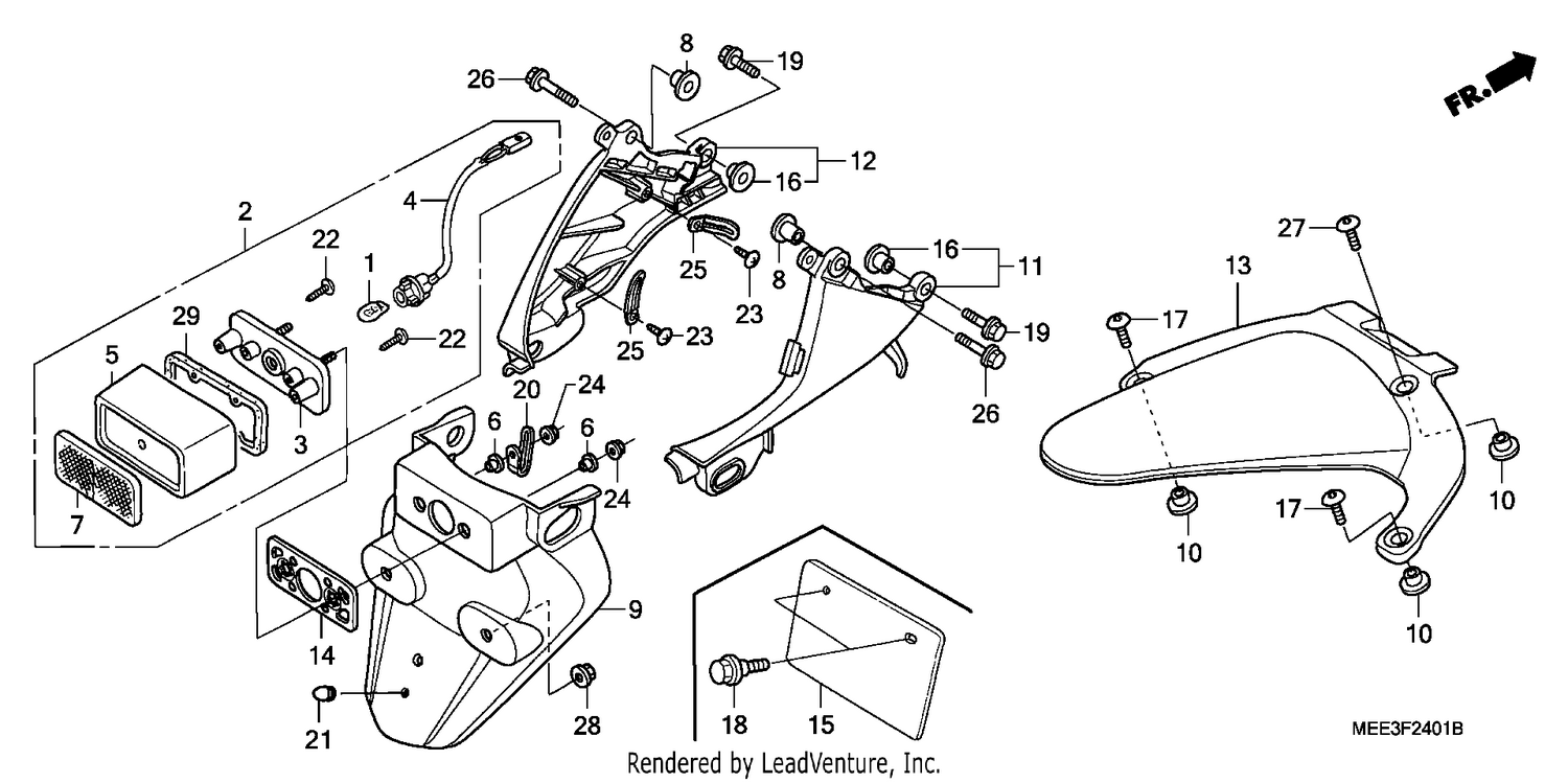 REAR FENDER (CBR600RR5/6)