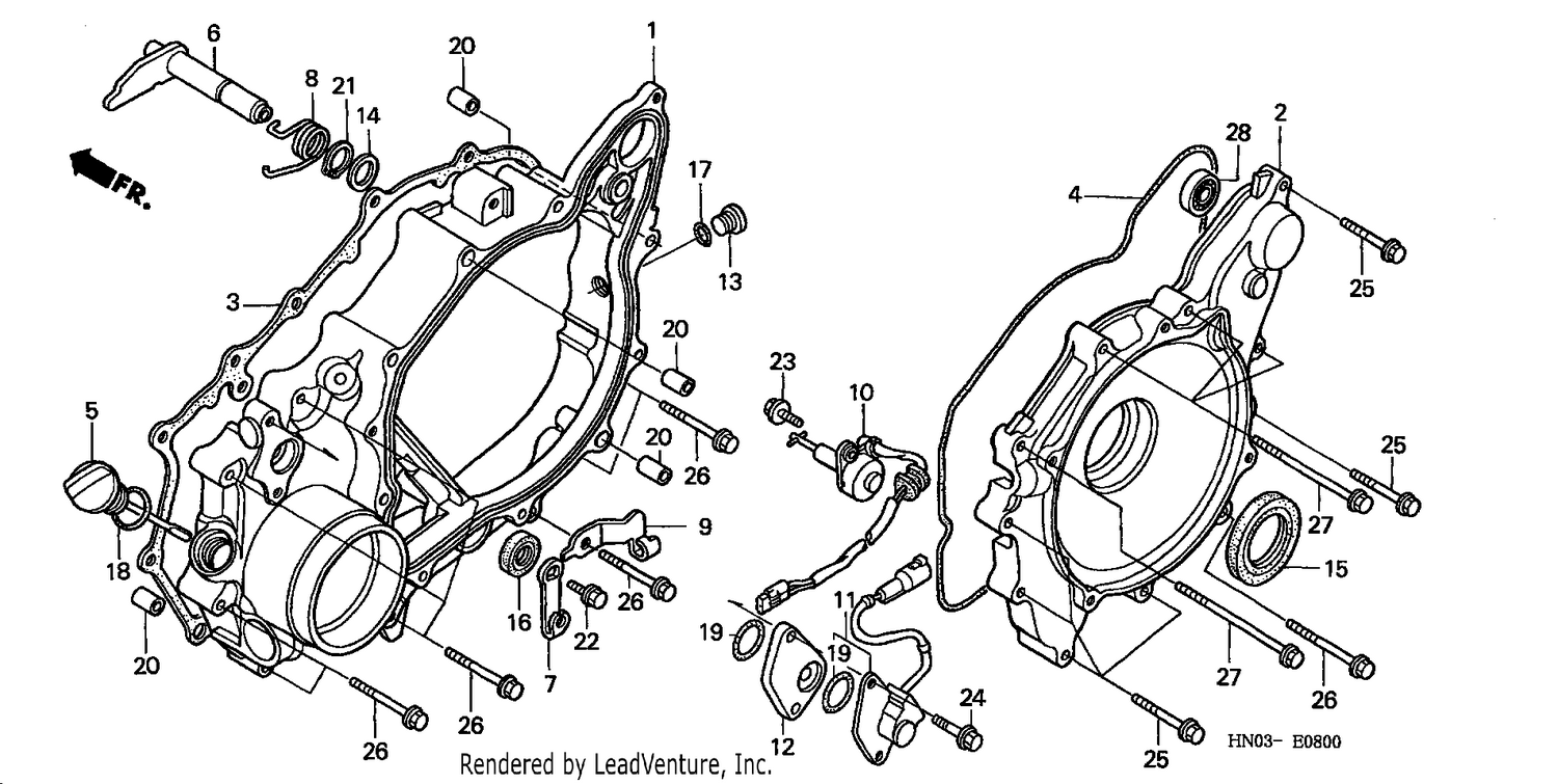 REAR CRANKCASE COVER