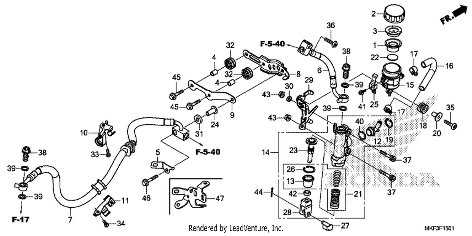  1 REAR BRAKE MASTER CYLI NDER (CBR1000RA/ S1/ S2)