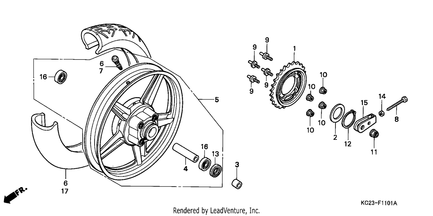 REAR WHEEL (SI)