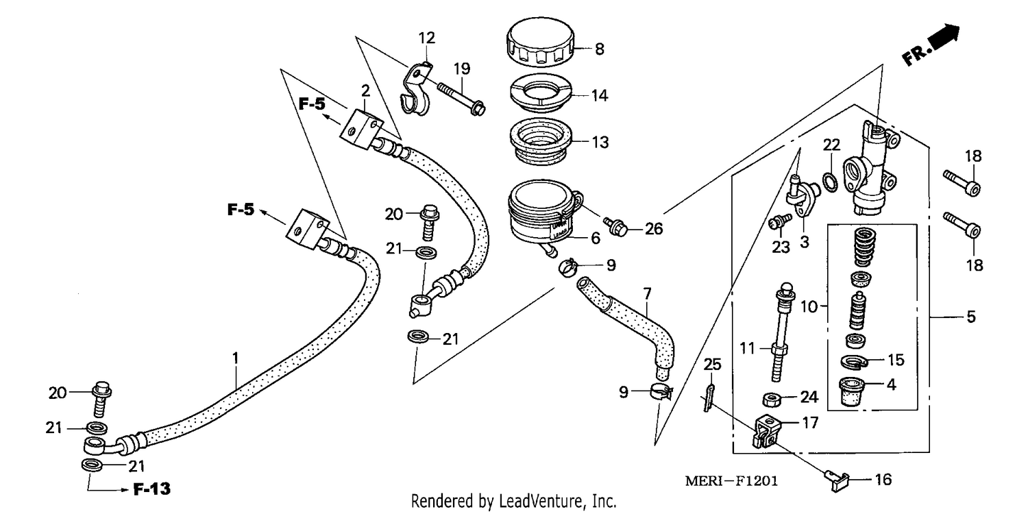 REAR BRAKE MASTER CYLINDER (CBF600SA/NA)