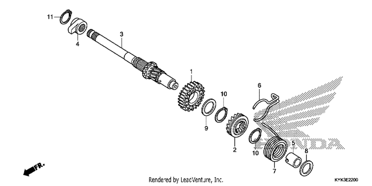  KICK STARTER SPINDLE