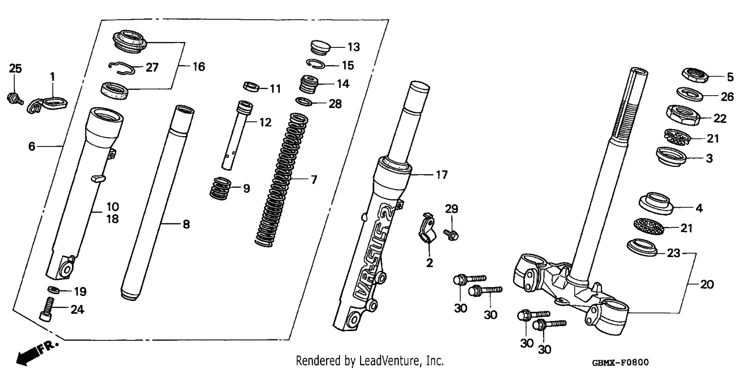 FRONT FORK/STEERING STEM
