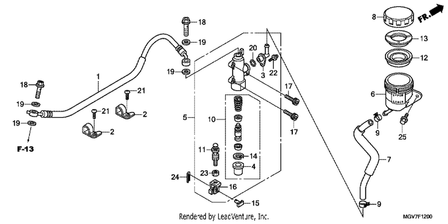  REAR BRAKE MASTER CYLI NDER (CBR600F)