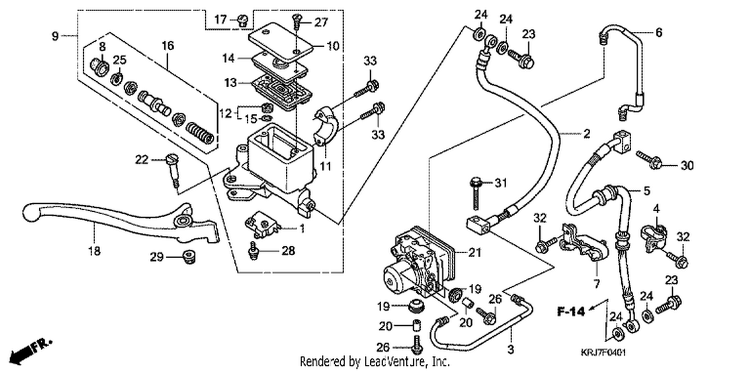  1 FR. BRAKE MASTER CYLI NDER (FES125A) (FES150A)