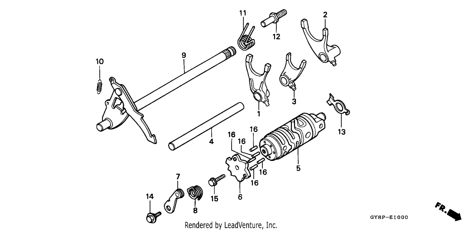 GEARSHIFT DRUM/ GEARSHIFT FORK