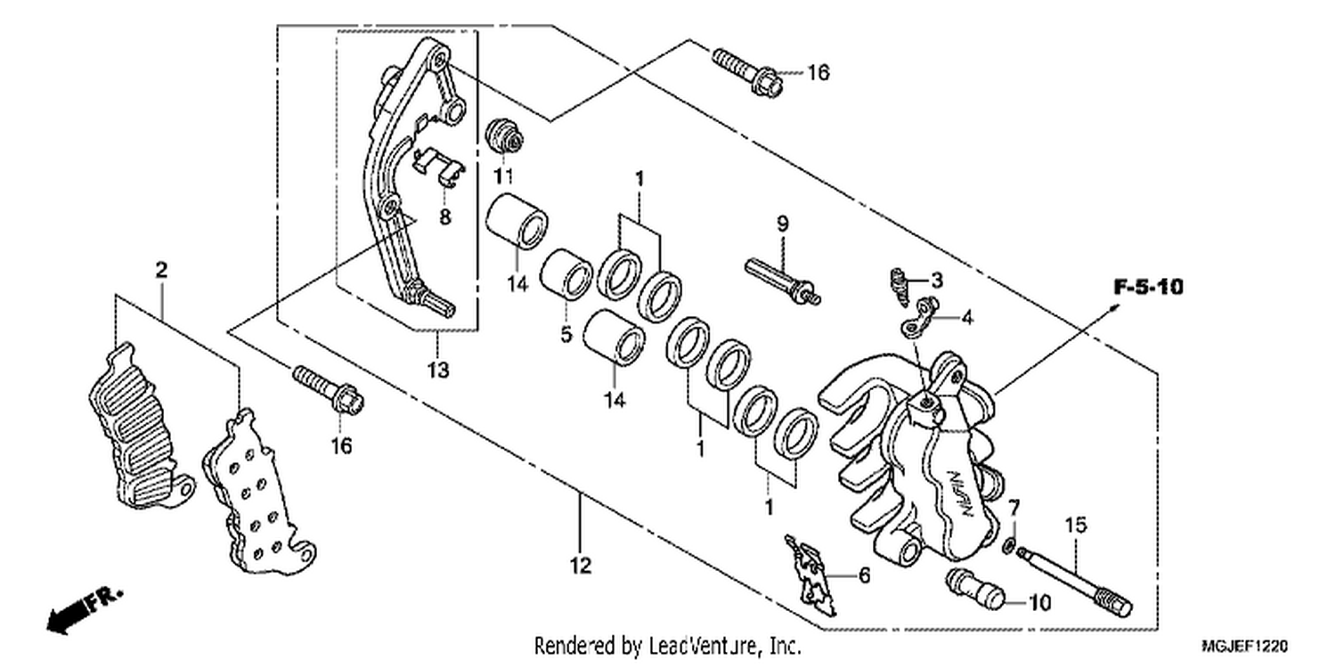  20 L. FRONT BRAKE CALIPER (CBF1000FA/FT/FS)
