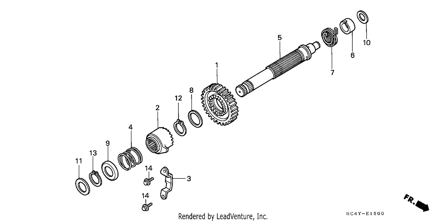 KICK STARTER SPINDLE