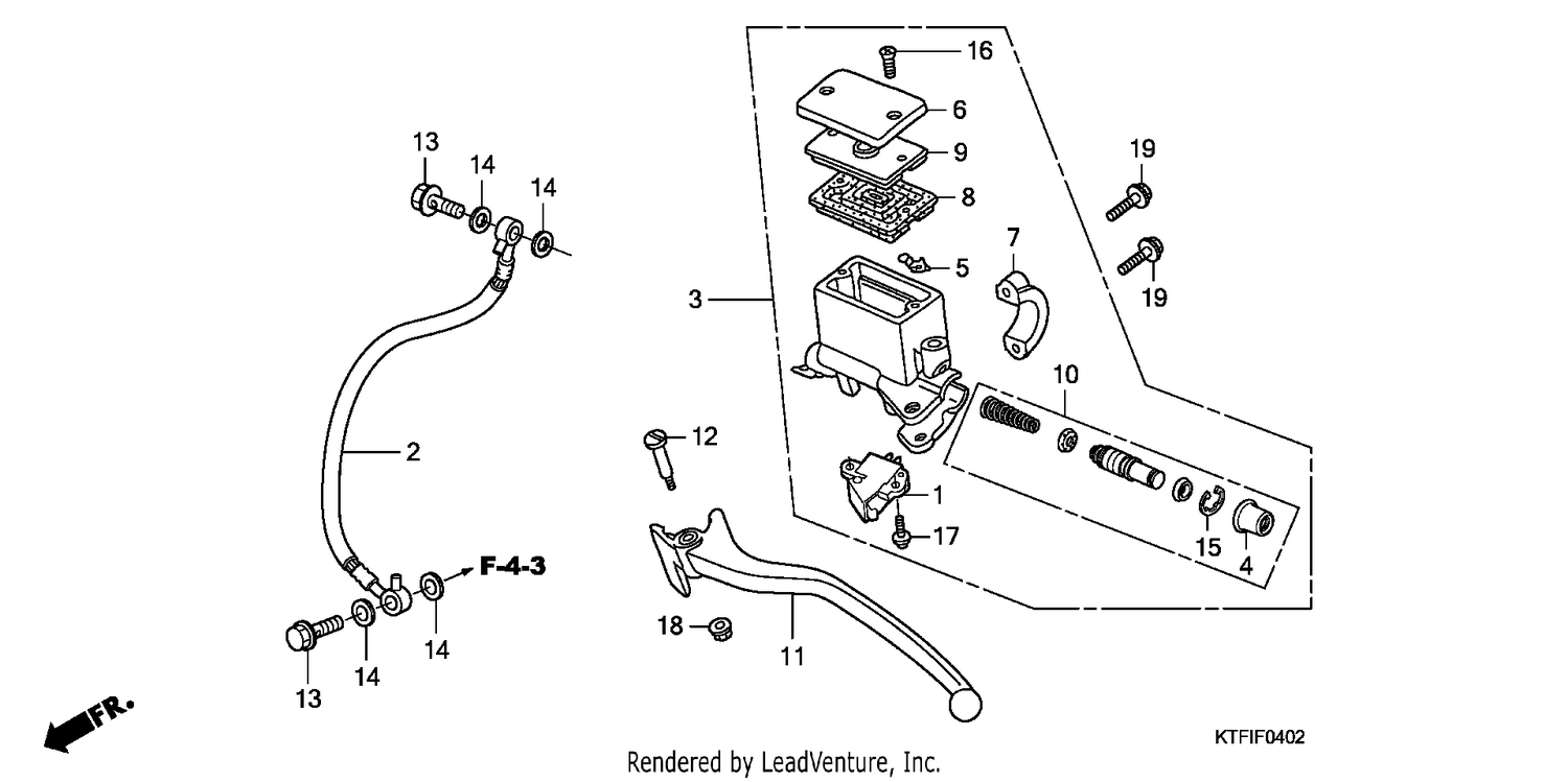 RR. BRAKE MASTER CYLINDER (SH1259/1509)