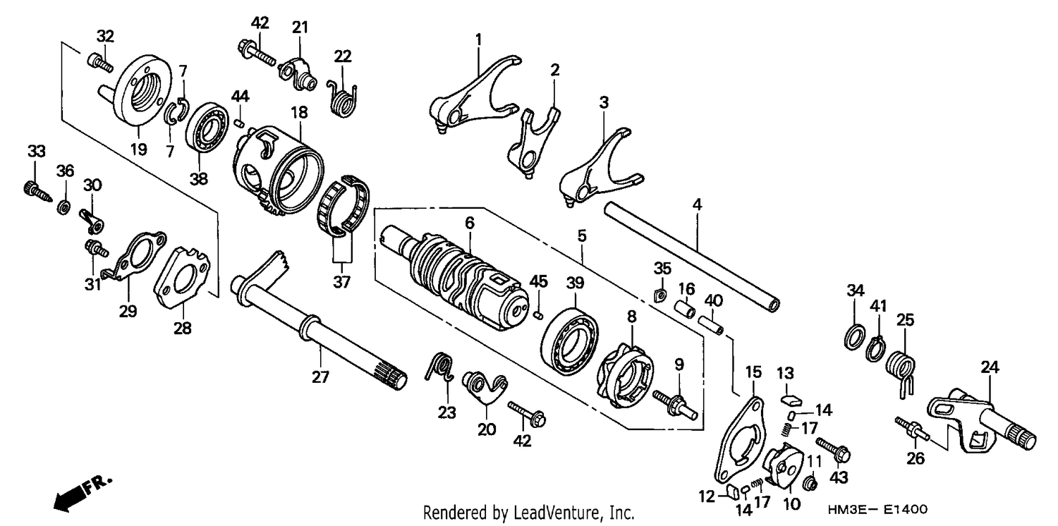 GEARSHIFT DRUM/SHIFT FORK