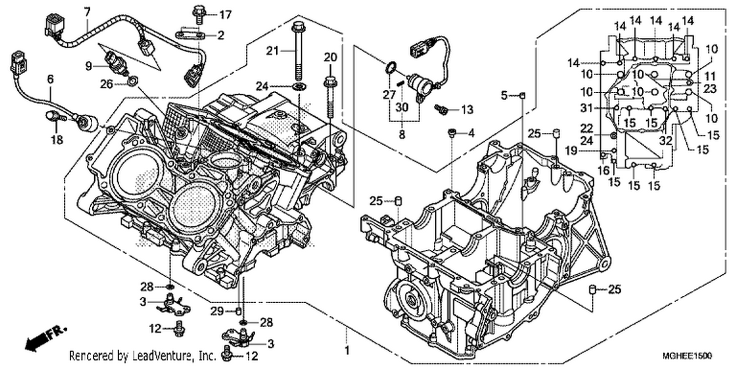  CRANKCASE (VFR1200X/XA/XL)