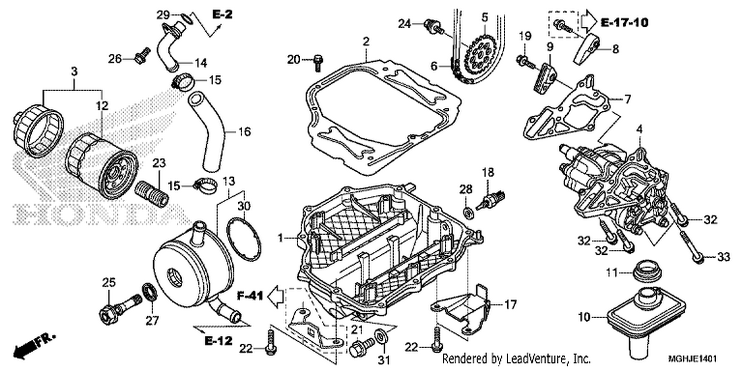  1 OIL PUMP (VFR1200XD/XDA/XDS)