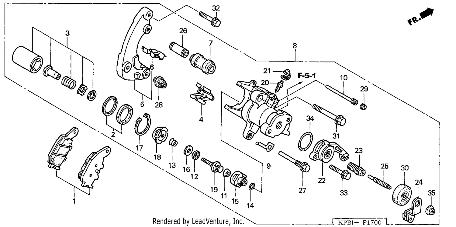 REAR BRAKE CALIPER