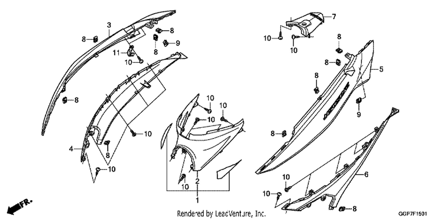  1 BODY COVER (NSC502WH/T2)
