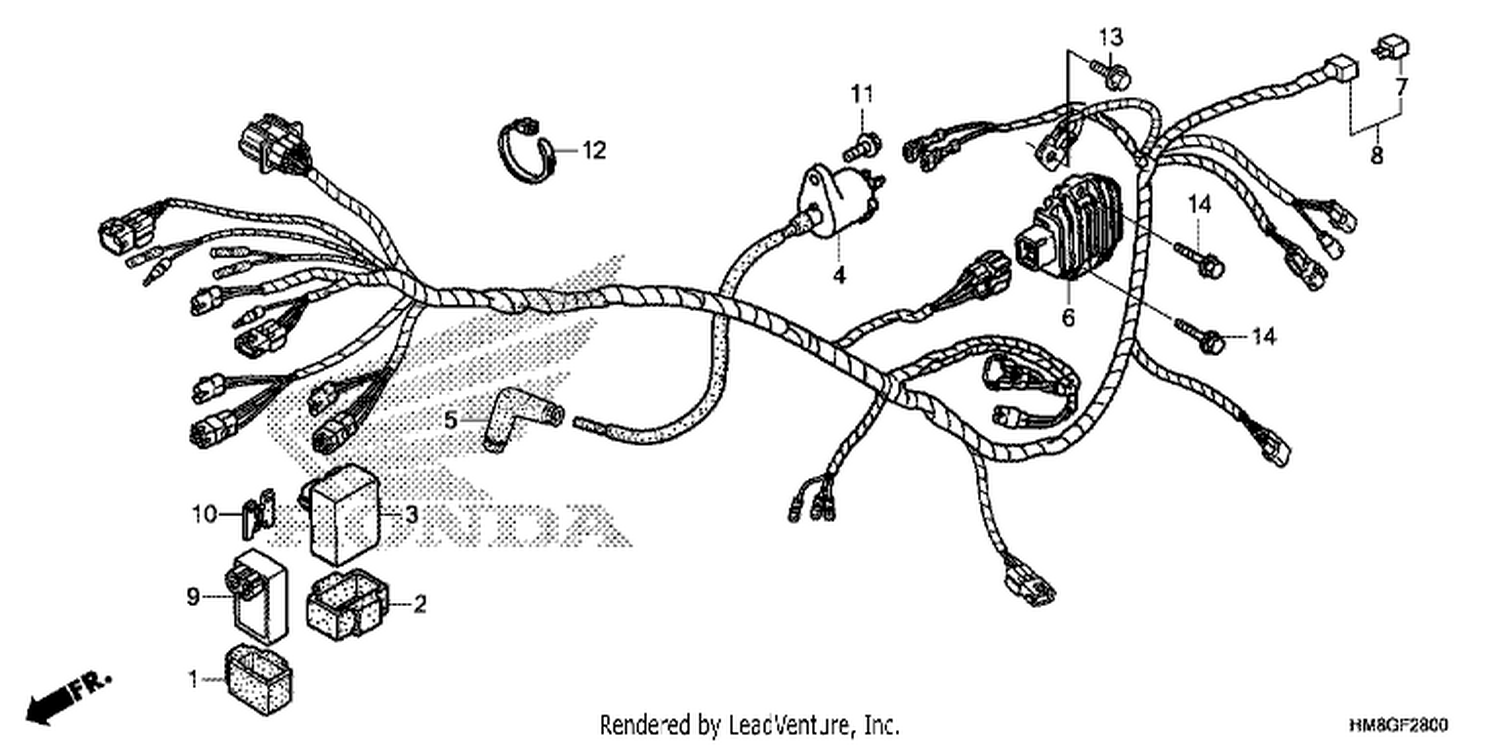  WIRE HARNESS (TRX250TM)