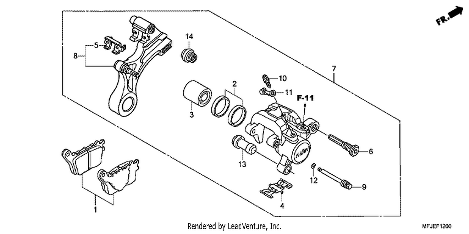  REAR BRAKE CALIPER (CBR600RR)