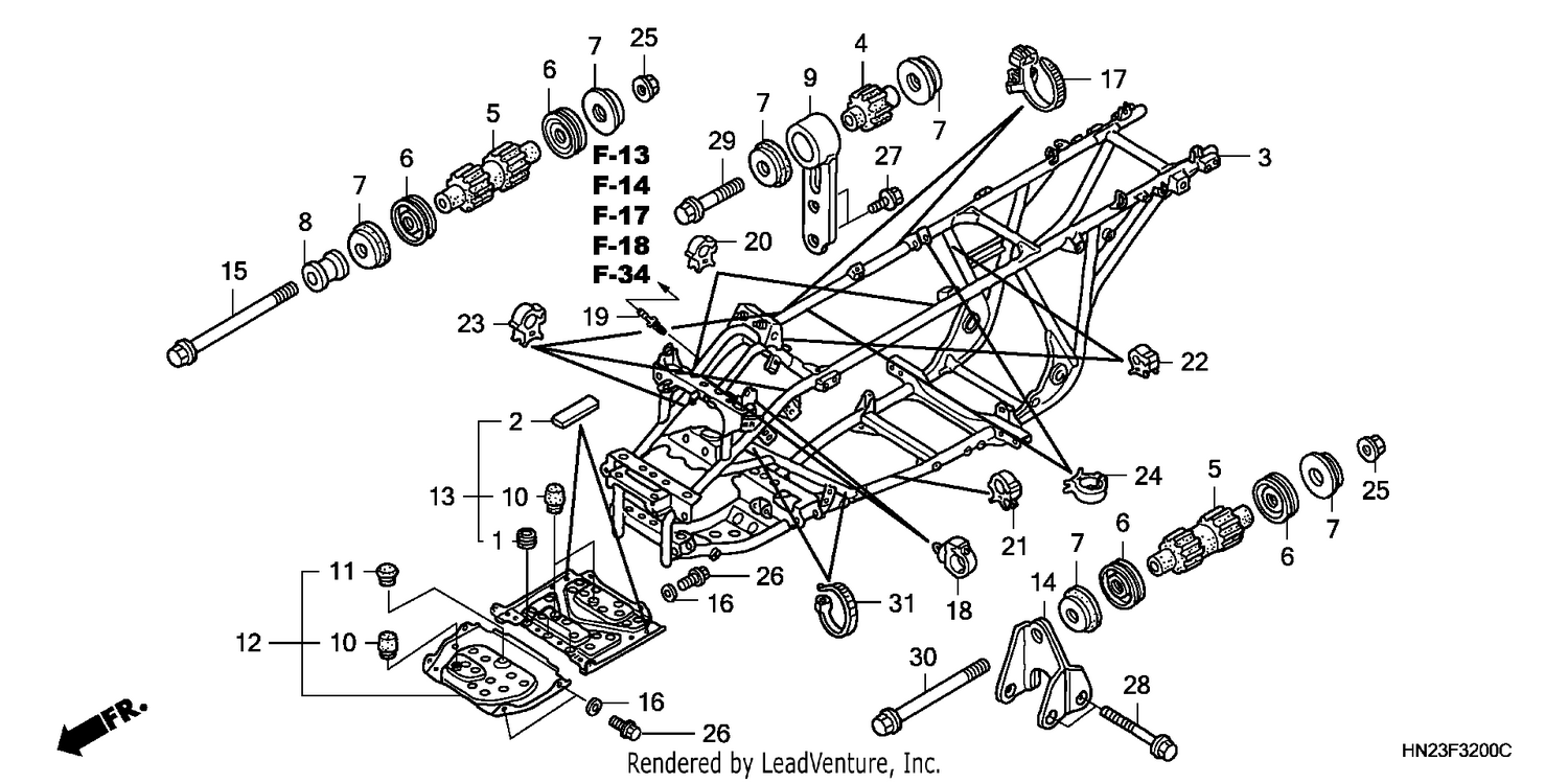 FRAME BODY (TRX500FA1/2/3/4)