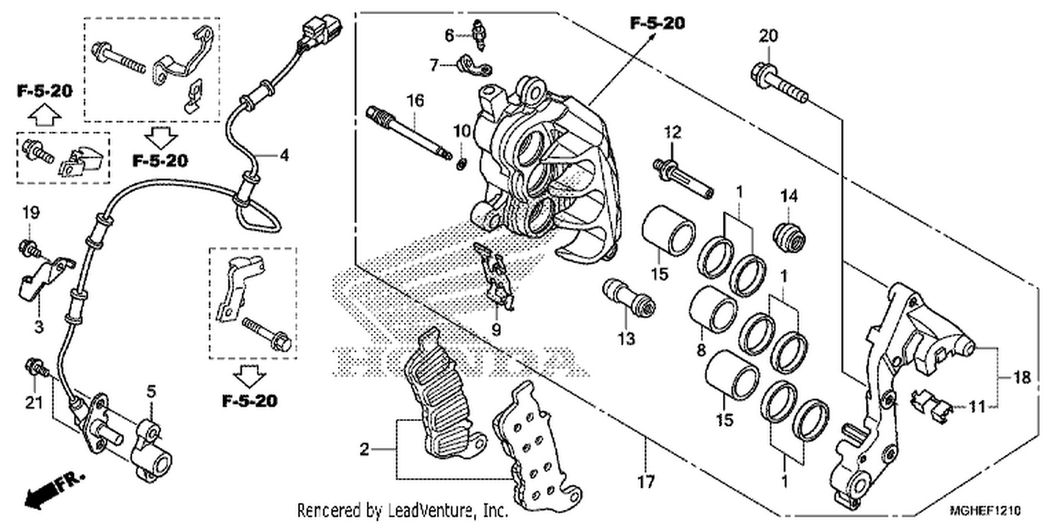  10 R. FRONT BRAKE CALIPER