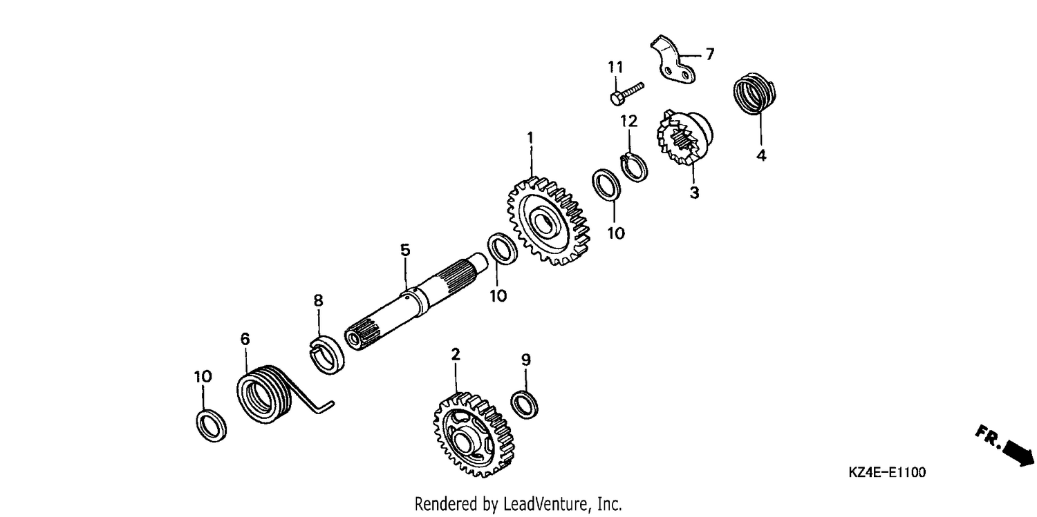KICK STARTER SPINDLE