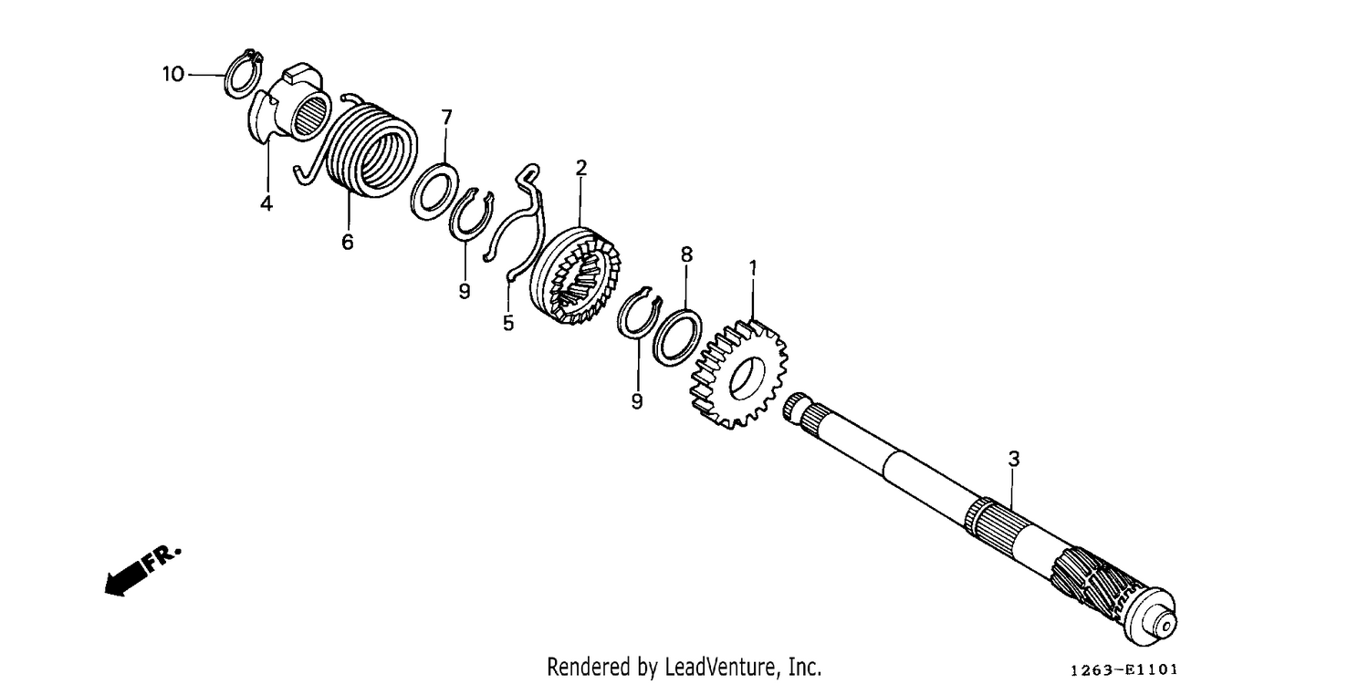 KICK STARTER SPINDLE (ST70L)