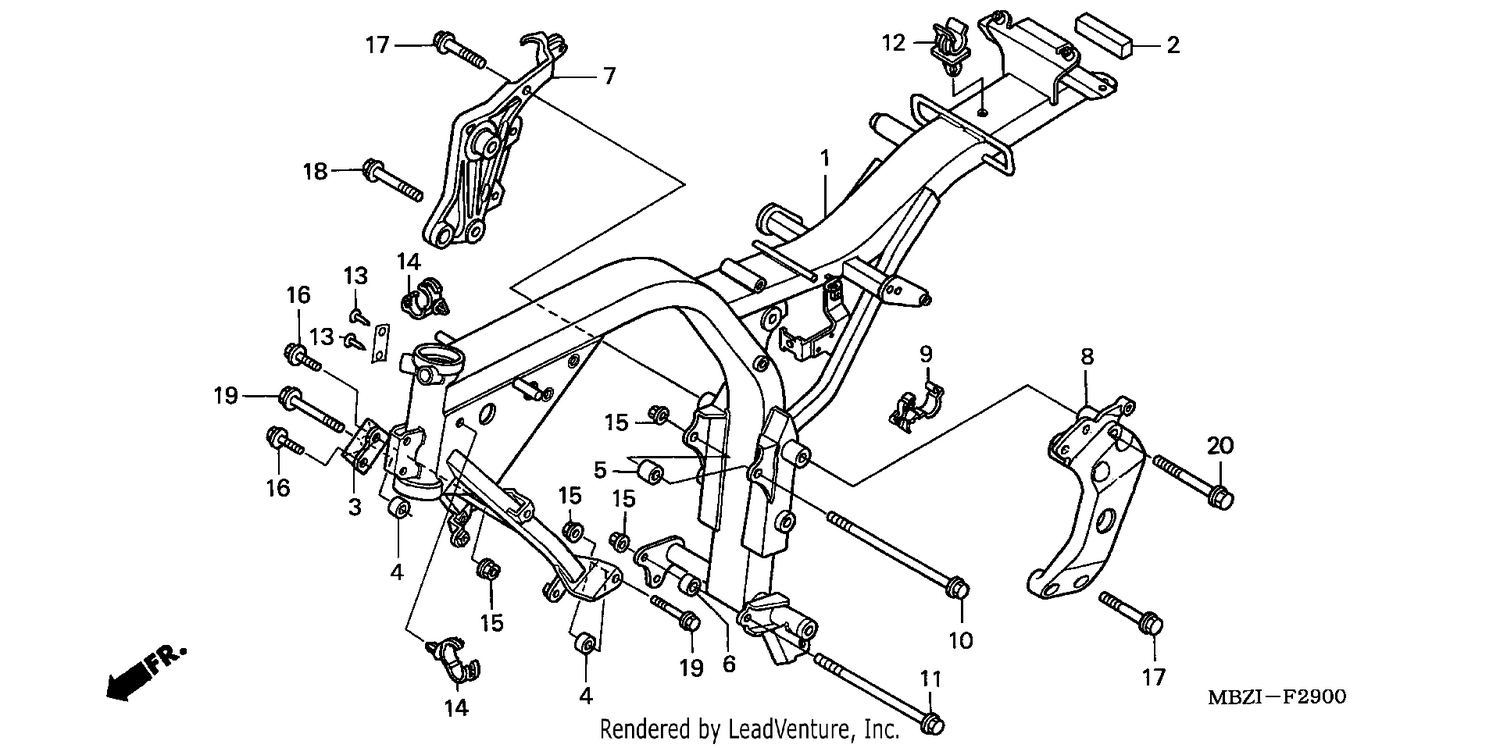 FRAME BODY (CB600F2/F22)