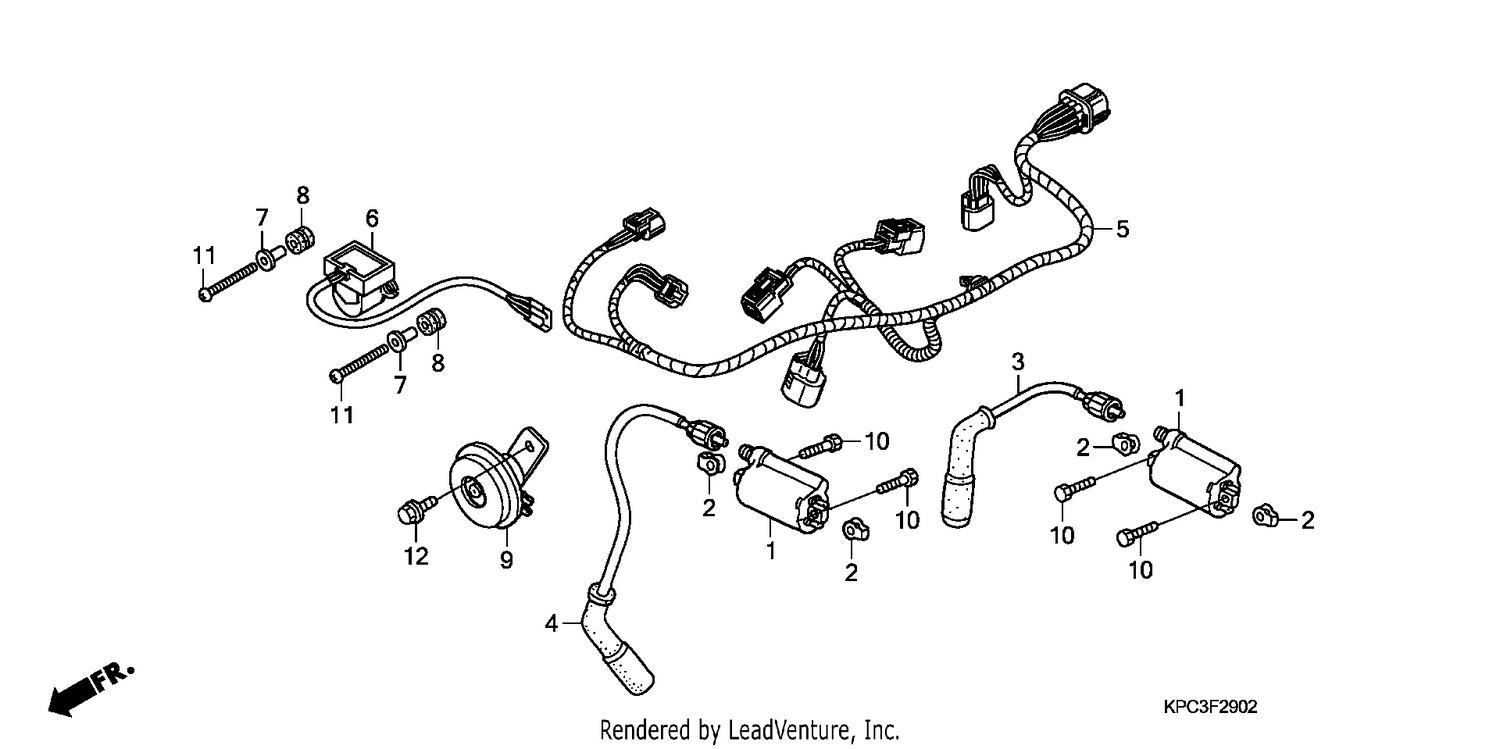 SUB HARNESS/IGNITION COIL (XL125V7/8)