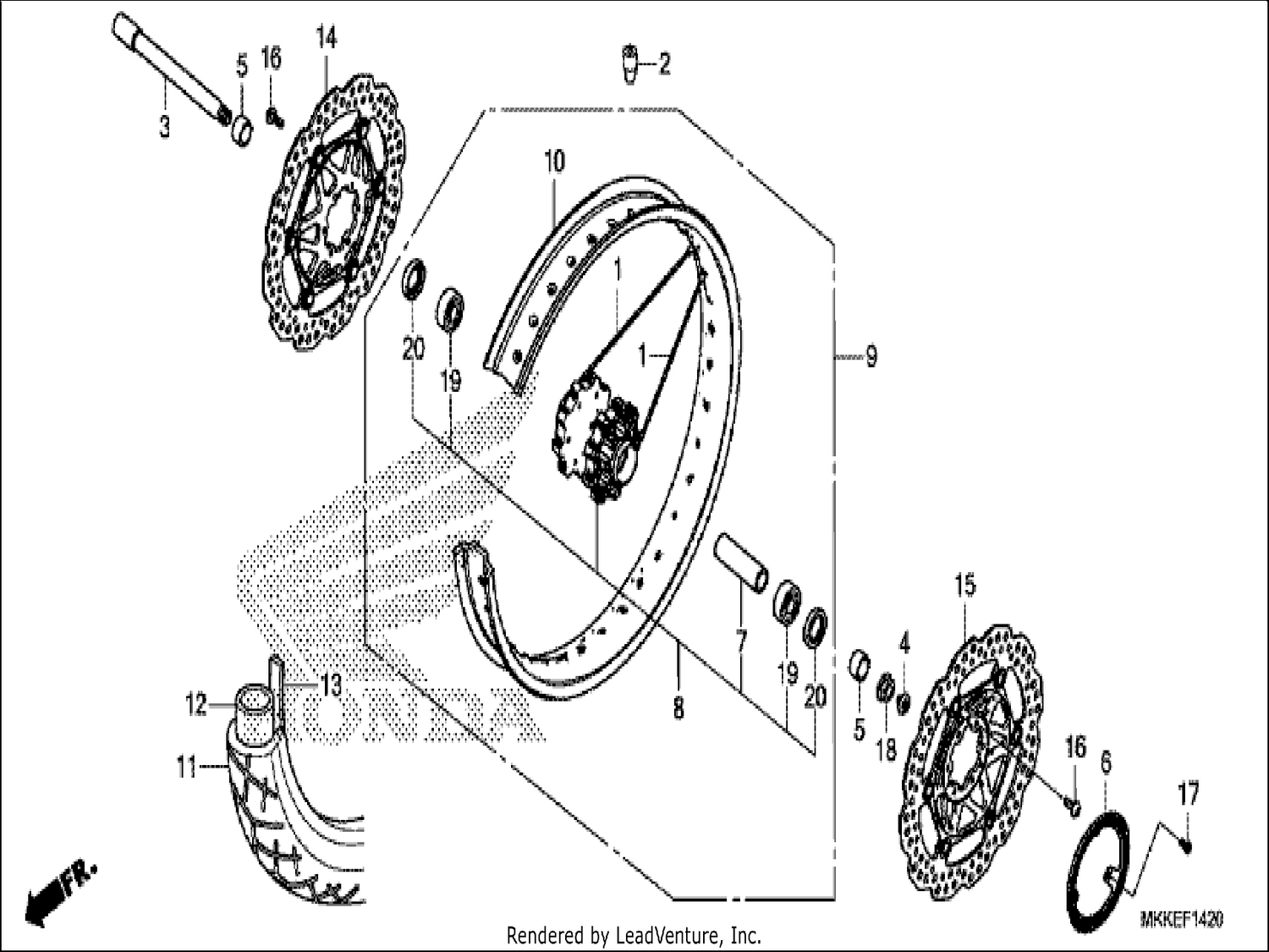  20 FRONT WHEEL