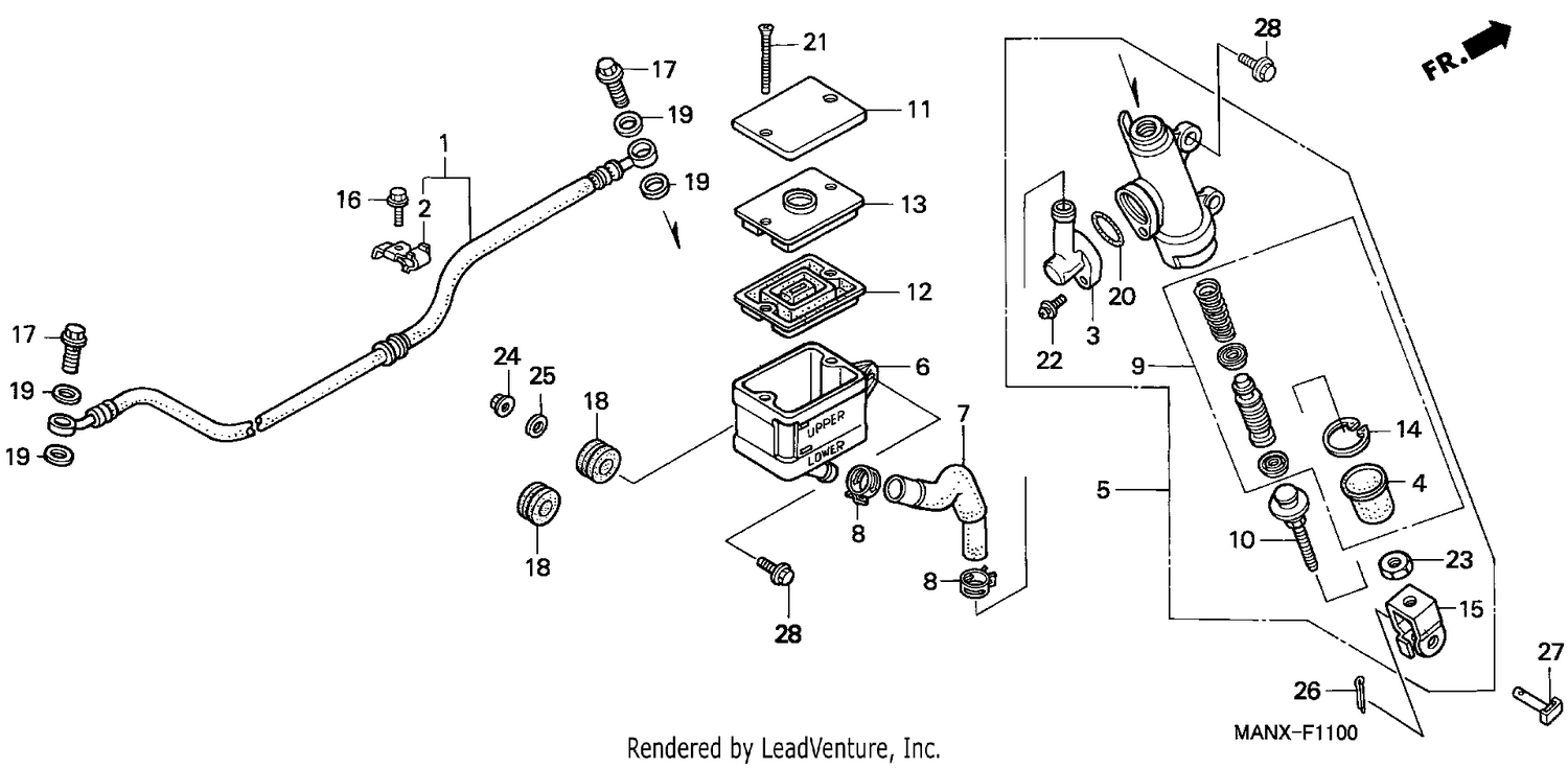 REAR BRAKE MASTER CYLINDER