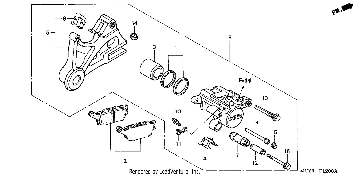 REAR BRAKE CALIPER