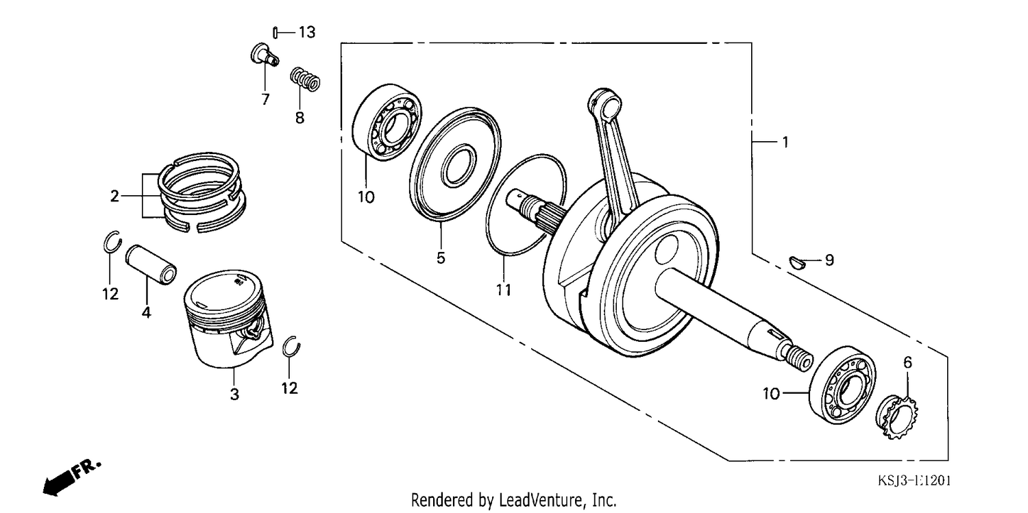 CRANKSHAFT/PISTON (CRF100F)